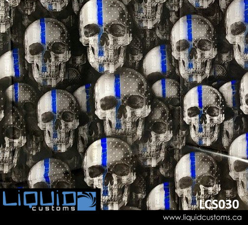 Blue Stripe Skulls